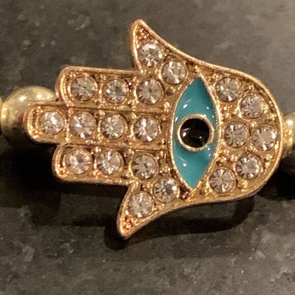 Set of 4 Hamsa Bohemian Bracelet Stack Tassel Beads Evil Eye Men’s Unisex Gift - Picture 4 of 11